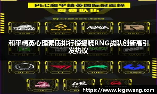 和平精英心理素质排行榜揭晓RNG战队创新高引发热议